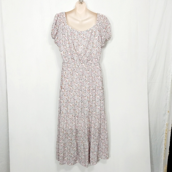 🔵BOGO FREE🔵 Indigo Rose Dress Tiered Peasant Cottage Core Sz XL - Picture 6 of 6